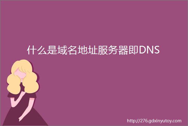 什么是域名地址服务器即DNS